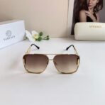 范思哲 Medusa Biggie 金属方框太阳镜  浅棕色 - Image 4