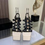 范思哲 Versace Medusa Aevitas 系列超高跟防水台凉鞋（黑色款） - Image 2