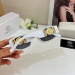 范思哲（VERSACE）Medusa 系列白色小方框美杜莎徽章太阳镜 - Imagem 4