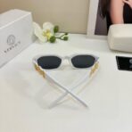 范思哲（VERSACE）Medusa 系列白色小方框美杜莎徽章太阳镜 - Imagem 3