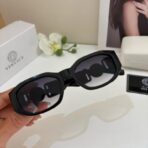 范思哲（VERSACE）Medusa 系列黑色小方框紫色镜片美杜莎徽章太阳镜