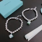 蒂芙尼（Tiffany & Co.）925 银礼物盒圆珠手链 - Imagem 2
