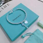 蒂芙尼（Tiffany & Co.）Return to Tiffany 系列纯银珠式钥匙心形吊饰手链 - 图片 2