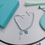 蒂芙尼（Tiffany & Co.）Return to Tiffany 系列纯银珠式钥匙心形吊饰手链 - 图片 4