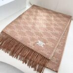 赛琳凯旋门散林老花羊绒围巾 奶茶色