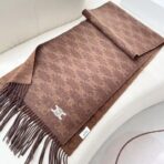 赛琳凯旋门散林老花羊绒围巾 浅栗色