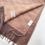 赛琳凯旋门散林老花羊绒围巾 浅栗色 - 图片 3