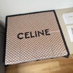 赛琳(CELINE)凯旋门印花真丝方巾 棕色
