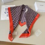 赛琳(CELINE)凯旋门印花真丝方巾 深紫色 - 图片 4