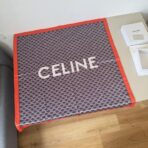 赛琳(CELINE)凯旋门印花真丝方巾 深紫色