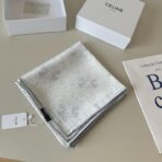 赛琳(CELINE)凯旋门印花真丝方巾 白色 - 图片 3