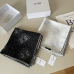 赛琳(CELINE)凯旋门印花真丝方巾 黑色 - 图片 2
