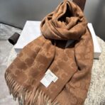 赛琳(CELINE)凯旋门散林老花羊绒围巾 太妃糖米色 - 图片 2