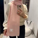 赛琳(CELINE)经典羊绒围巾 粉色 - 图片 2