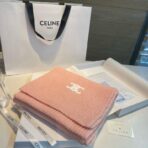 赛琳(CELINE)经典羊绒围巾 粉色