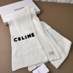赛琳(CELINE)针织长巾 围巾 白色 - 图片 2