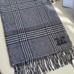 赛琳(Celine)复古格子围巾 蓝色 - 图片 2