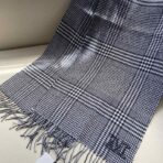 赛琳(Celine)复古格子围巾 蓝色 - 图片 4