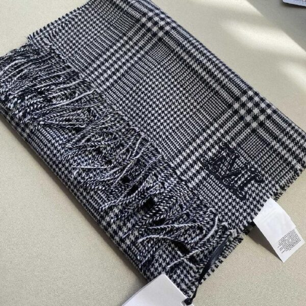 赛琳(Celine)复古格子围巾 蓝色