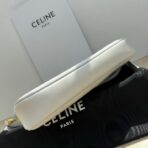 赛琳（Celine）Romy 白色小牛皮金扣链条腋下包 - 图片 4