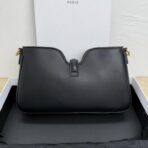 赛琳（Celine）Romy 黑色小牛皮金扣链条腋下包 - 图片 4