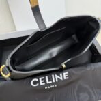 赛琳（Celine）Romy 黑色小牛皮金扣链条腋下包 - 图片 2