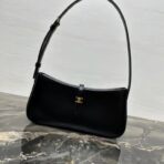赛琳（Celine）Tina 黑色亮面小牛皮金色饰面单肩包