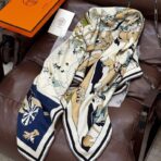 超现实爱马仕枢纽-数码印花围巾 棕色边款 - 图片 3