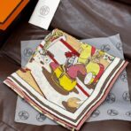 超现实爱马仕枢纽-数码印花围巾 粉色边款 - 图片 2