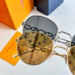 路易威登（LOUIS VUITTON）Pilot Chain 系列 Monogram 装饰金属链条飞行员框太阳镜 - 图片 2