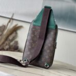 路易威登（Louis Vuitton）Avenue 老花拼绿色皮革胸包 - Image 2