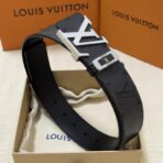 路易威登（Louis Vuitton）Initiales 40mm 老花帆布腰带 黑色