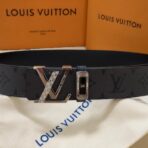路易威登（Louis Vuitton）Initiales 40mm 老花帆布腰带 黑色 - 图片 3