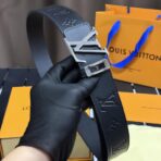 路易威登（Louis Vuitton）Initiales 40mm 黑色压纹牛皮腰带 - 图片 3