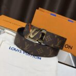 路易威登（Louis Vuitton）限量款 Monogram 老花帆布雕花 LV 扣腰带 - Image 2