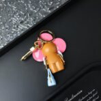 路易威登（Louis Vuitton）黑皮夏威夷娃娃钥匙扣 - 图片 2