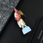 路易威登（Louis Vuitton）黑皮夏威夷娃娃钥匙扣 - 图片 3