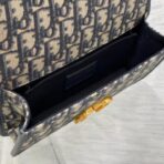 迪奥（Dior）30 Montaigne East-West 蓝色 Oblique 老花链条包 - 图片 4