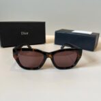 迪奥（Dior）CD Signature 系列花棕色醋酸纤维 CD 标识装饰猫眼太阳镜 - Imagem 2