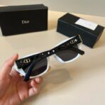 迪奥（Dior）CD Signature 系列黑白醋酸纤维 CD 标识装饰猫眼太阳镜 - Imagem 4