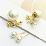 迪奥（Dior）Tribales 系列双球珍珠扇形星星耳钉 - 图片 2