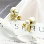 迪奥（Dior）Tribales 系列双球珍珠扇形星星耳钉 - 图片 4