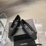 香儿CHANEL 24P 早春新款斜方头高跟鞋单鞋黑色 - Image 2