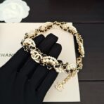 香奈儿重工黑皮珍珠项链 - 图片 2