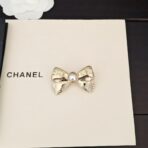 香奈儿（CHANEL）Vintage 系列蝴蝶结珍珠镶钻胸针 - Imagem 4