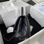 香奈儿（Chanel）Mini Coco Handle 黑色荔枝纹小牛皮手提斜挎包 - 图片 3