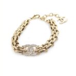 香奈儿（Chanel）双 C 镶钻链条手链 - 图片 3