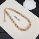 香奈儿（Chanel）双 C 镶钻链条项链 - Imagem 2