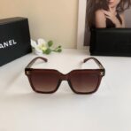 香奈儿（Chanel）方框双 C 太阳镜 棕色 - 图片 2