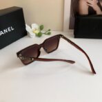 香奈儿（Chanel）方框双 C 太阳镜 棕色 - 图片 4